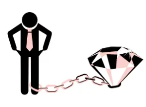 men tied to the diamond