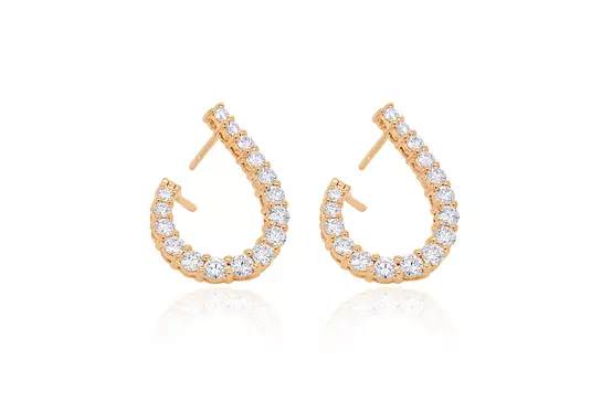 yellow gold diamond hoop earrings for rent