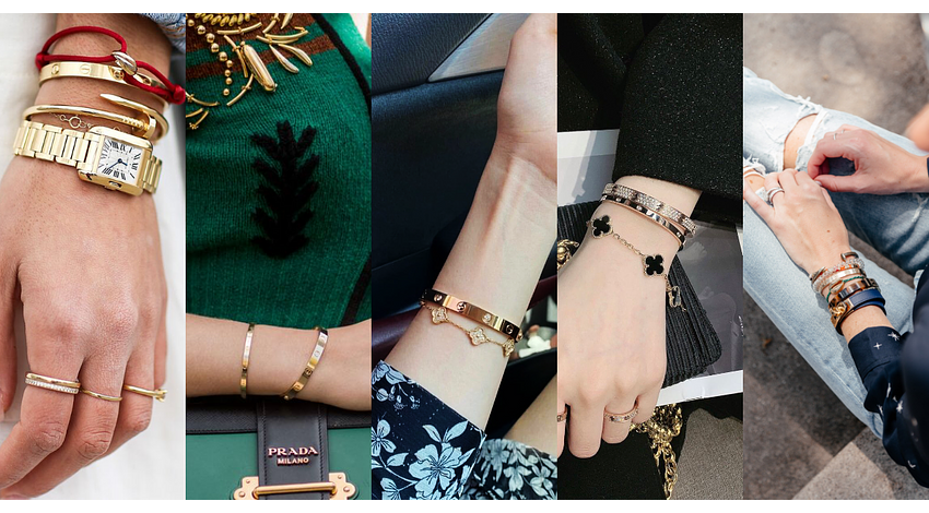 5 Days, 5 Fashion Styles to Wear Cartier Gold Bracelets
