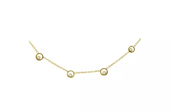 gold diamond chain necklace on rent for women