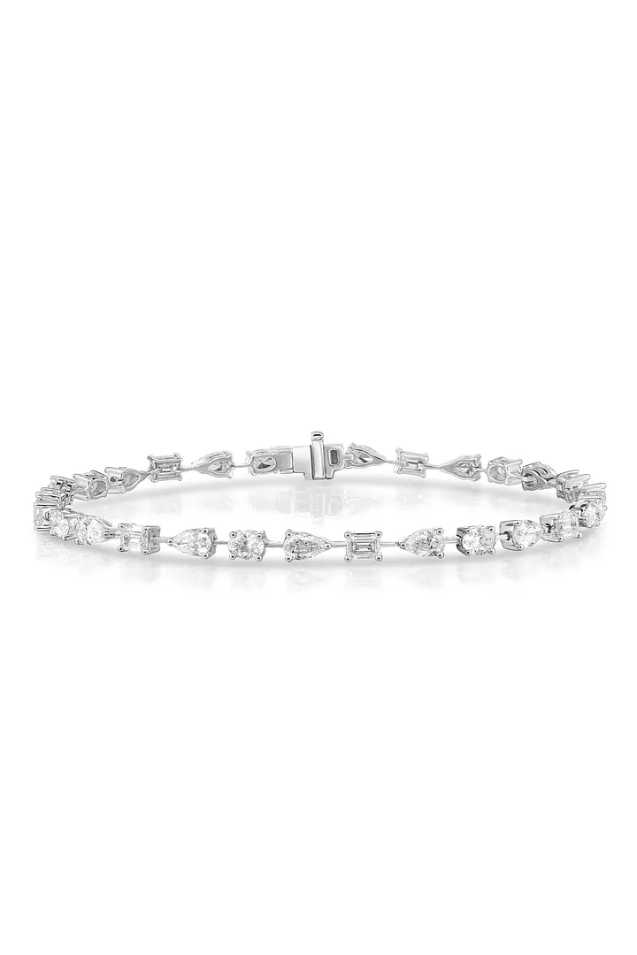 Rent multi shape diamond tennis bracelet for bridal events