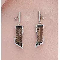 rent smokey topaz and diamonds breuning drop earrings