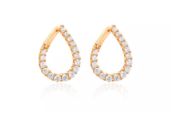 rent designer diamond hoop earrings