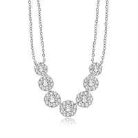 Seven cluster diamond necklace for rent