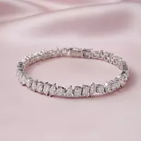 Rent Multi shape Clustered Eco Diamonds Tennis Bracelet Rent