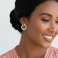 Laurel Mix Shape Eco Diamonds Modern Hoop Earrings