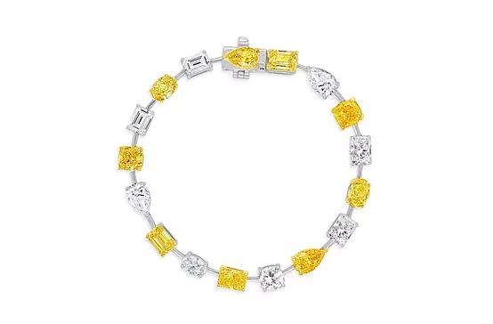 rent yellow and white diamonds bracelet