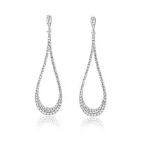 Rent diamond pearshaped drop earrings in white gold for rent