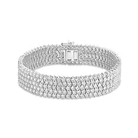 rent diamond eternity bracelet in white gold