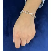Rented diamond bracelet on model