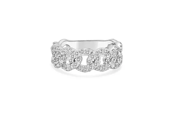 RENT DIAMOND CABLE DESIGN FASHION RING FOR WEDDING OR SPECIAL OCCASION