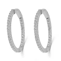 Borrow diamond hoop earrings