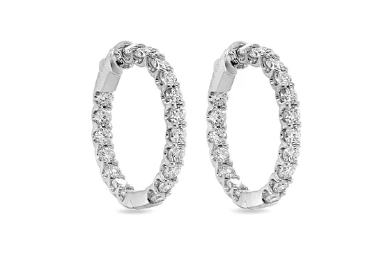 diamond hoop earrings for rent