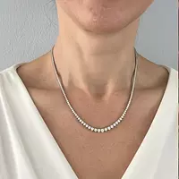 Riviera Eco Diamonds Tennis Necklace Rent