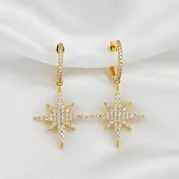 For rent starburst drop earrings