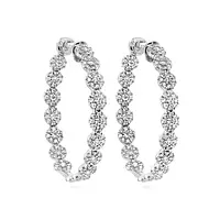 Diamond hoop earrings for rent