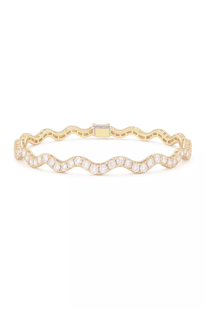 Rent diamond bracelet with wave design