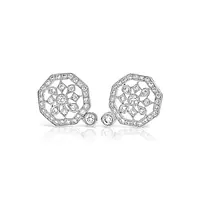 white gold and diamond earrings on rent for women