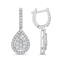 pear shaped diamond drop earrings for rent for special event or as bridal jewelry