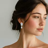 diamond drop earrings rentals for wedding day
