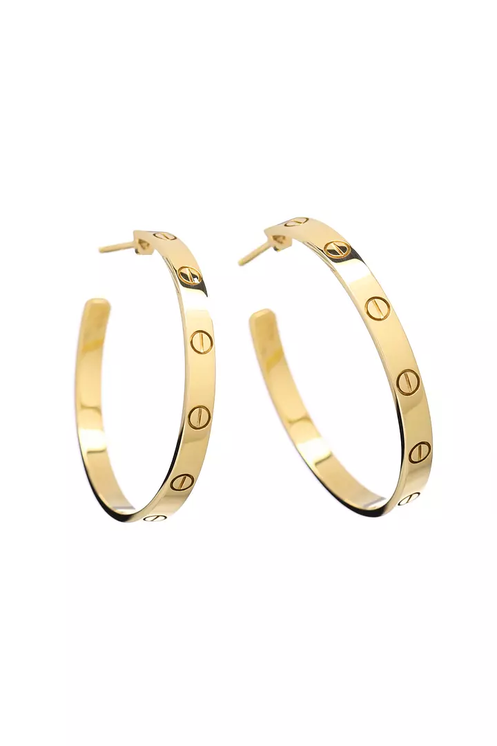 rent cartier love hoop earrings