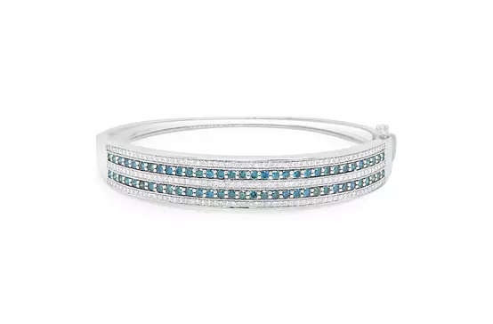 rent blue diamonds white gold bracelet for wedding day