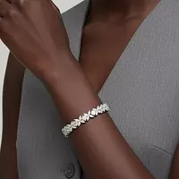 XOXO Design Eco Diamonds Tennis Bracelet on a woman