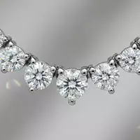Borrow diamond riviera necklace in white gold for wedding day jewelry