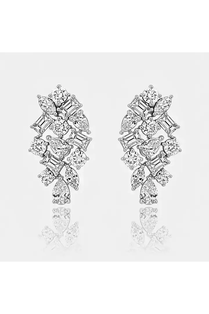 Modern Cluster Earrings for bridal rentals