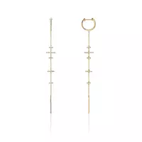 diamond drop earrings for rent in yellow gold