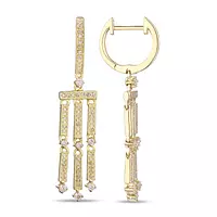 gold cocktail earrings for women online on rent