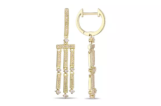 gold cocktail earrings for women online on rent