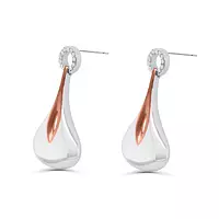rose gold teardrop earrings for women on rent