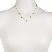 mannequin wearing gold diamond chain necklace