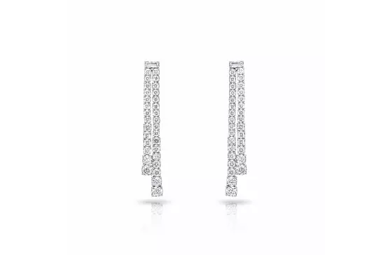 Rent Double row diamond drop earrings