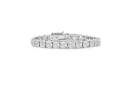 rent tennis diamond bracelet in white gold over twenty carats 