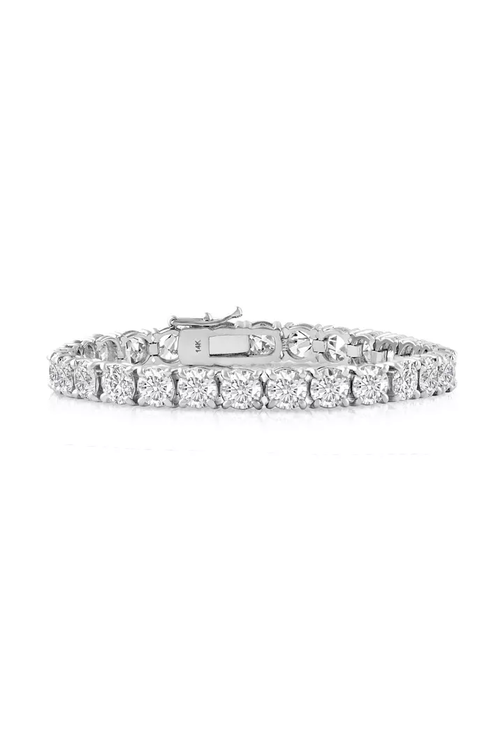 rent tennis diamond bracelet in white gold over twenty carats 