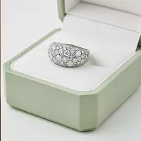 diamonds dome fashion cocktail ring for wedding or special event  Rent