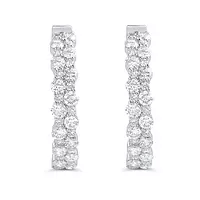 wedding day jewelry hoop earrings with diamonds for rent