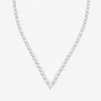 Rent Pear shaped diamond tennis necklace