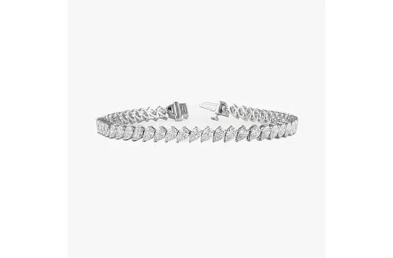 Rent Sideways Pear Shaped Eco Diamonds Tennis Bracelet 