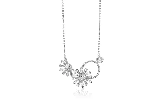 The Art Deco Flowers Diamond Necklace