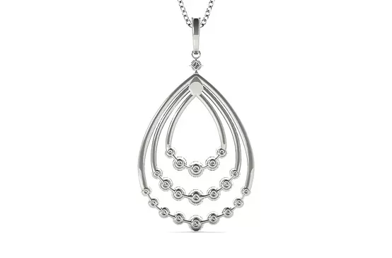 white gold and diamonds necklace for rent