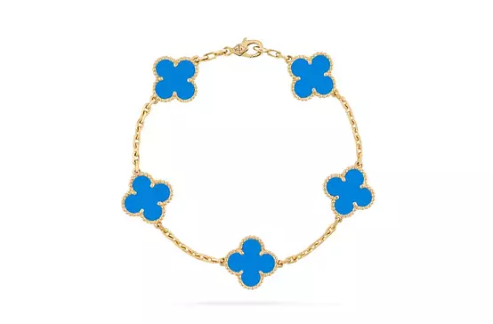Blue Agate Alhambra Bracelet for Rent