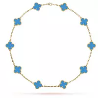 Van Cleef & Arpels Alhambra 10 motif's necklace for rent