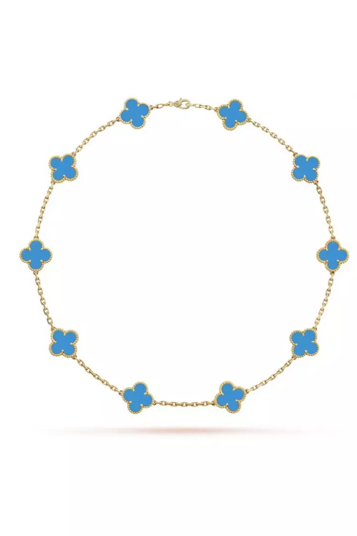 Van Cleef & Arpels Alhambra 10 motif's necklace for rent