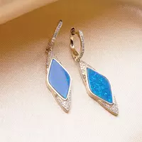 designer opal and diamond earrings for rent