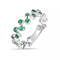 green emerald diamond ring on rent for women