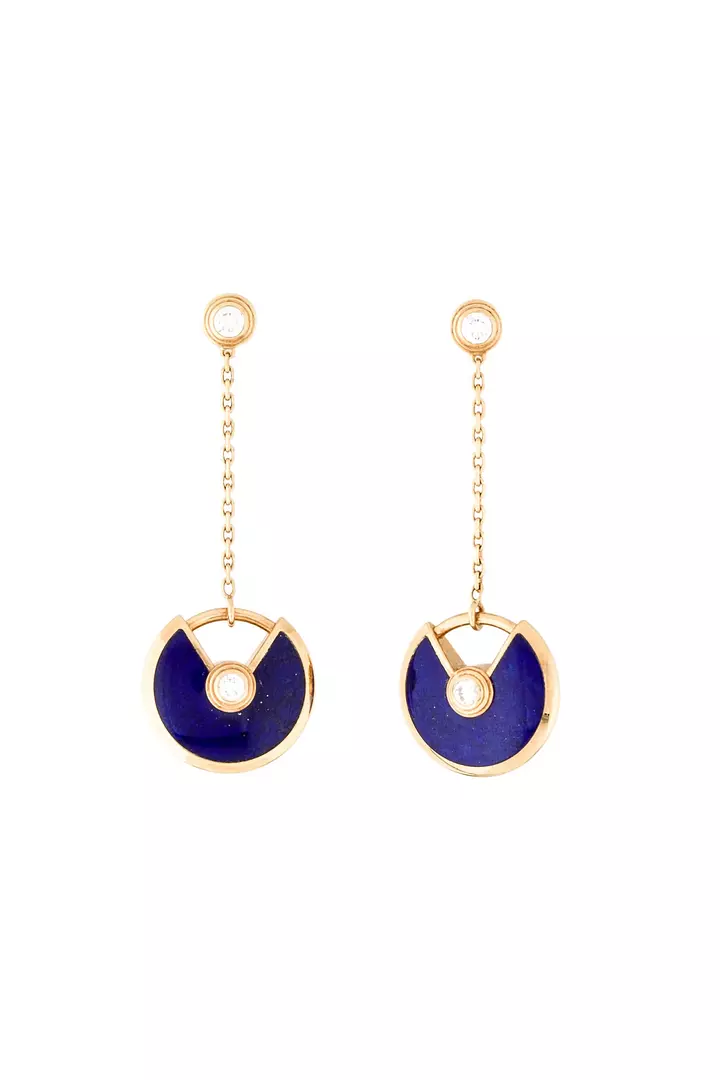 The Cartier Blue Lapis and Diamonds Drop Earrings 