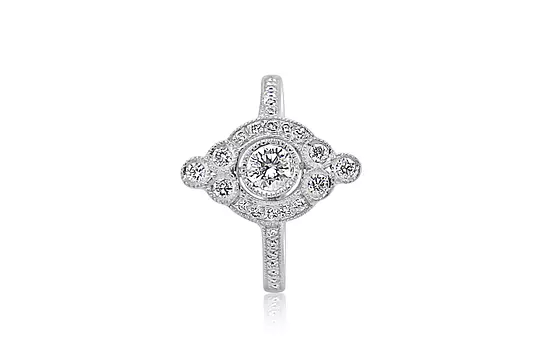 side view diamond cocktail ring for special occasion